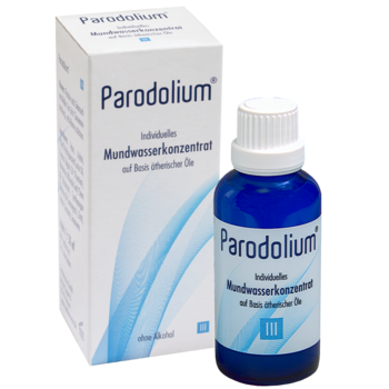 Parodolium - Produktabbildung von vorne mit Flasche