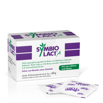 SymbioLact® A 1 x 30 Btl. - Produktabbildung vorn vorne mit Beutel - PZN 07493431