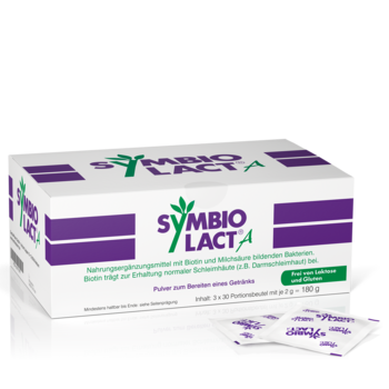 SymbioLact® A 3 x 30 Btl. - Produktabbildung vorn vorne mit Beutel - PZN 00171871